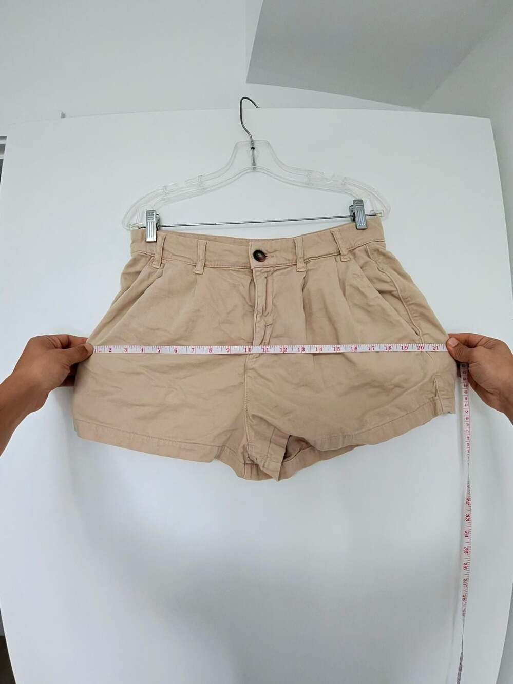 Free People Billie Chino High-Waisted Pleated Shorts - Picture 5 of 7